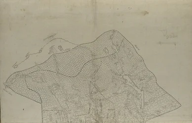 地図は手描き（1780年頃）で、テレマークが表示されています